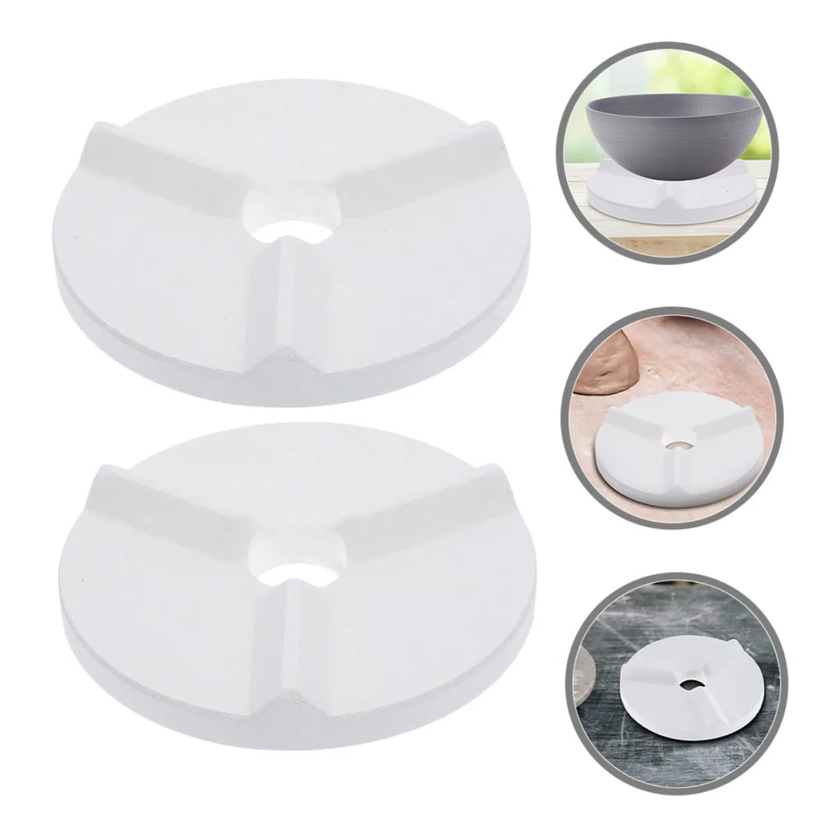 NUOBESTY 2piezas Almohadilla Anti-vidriado De Cerámica Soporte Refractario Para Horno Herramienta De Bricolaje Para Escultura De Reutilizable Para Cocción De Cerámica Horno