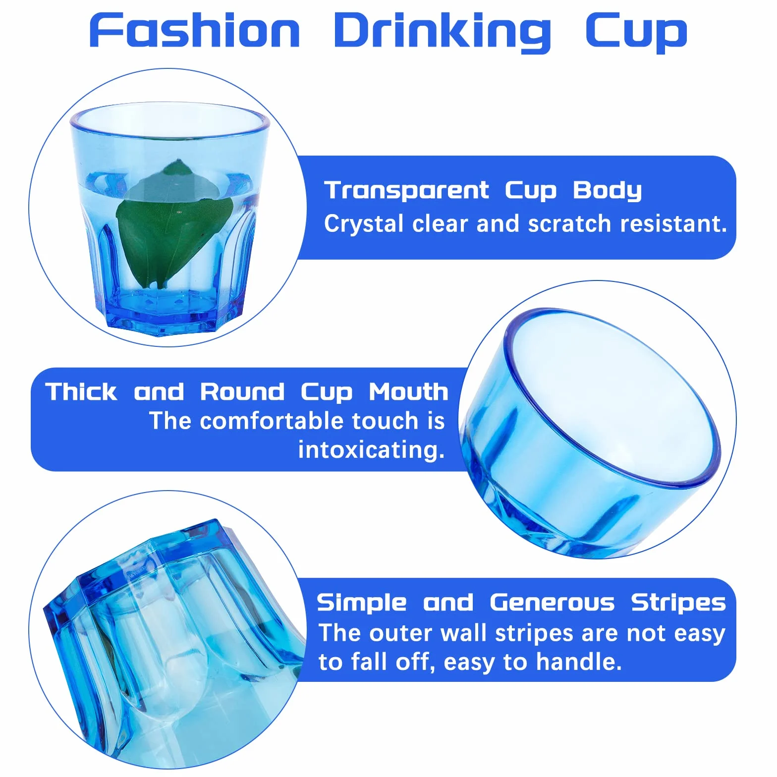 Vasos Acrílicos, 5.63OZ Vasos de Plástico de Colores Reutilizables (12PCS 6 Color)