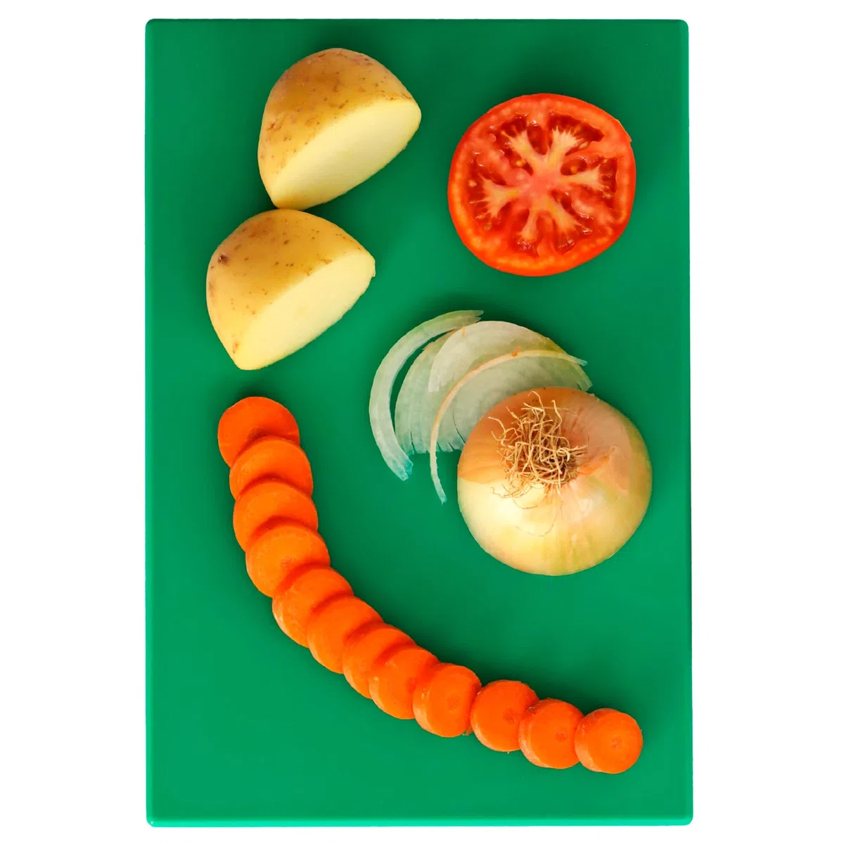 CHEFZOCO Tabla de corte profesional, Tabla de picar, Tabla de cocina, Tabla para alimentos, Tabla antibacteriana, Polietileno, No deja sabor ni olor, Antibacteriana, 30 x 20 x 1.5 cm, Verde