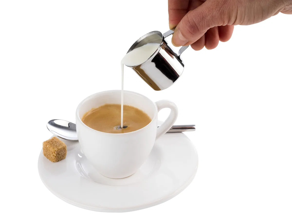 APS Juego de 4 jarras de Leche pequeña para café, Crema de Leche, 25 ml, Acero Inoxidable