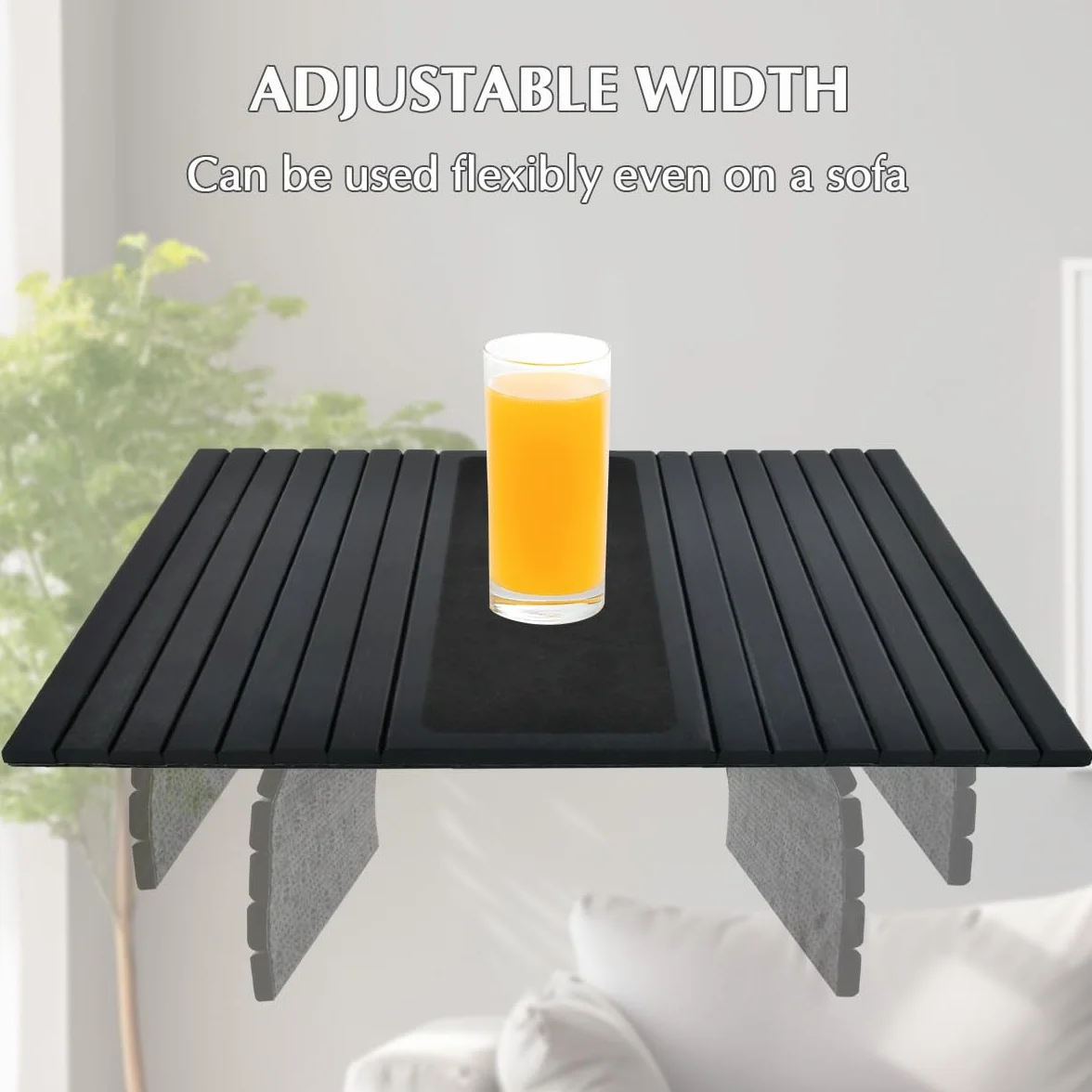 34 x 41,5 cm, bandeja de sofá flexible de madera para reposabrazos de sofá, bandeja de sofá, bandeja para reposabrazos, organizador antideslizante para sofá, bandeja con base antideslizante