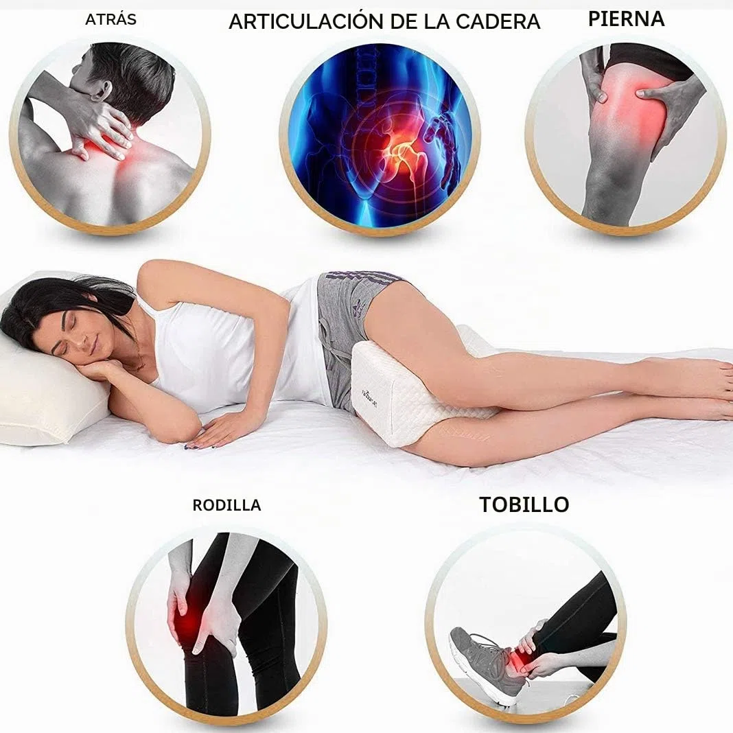 Dioxide Almohada Piernas Dormir, Almohada para Piernas Extraíble Cojin para Dormir Entre Las Piernas para el Alivio del Dolor Piernas Caderas Laterales para Dormir (Blanco)
