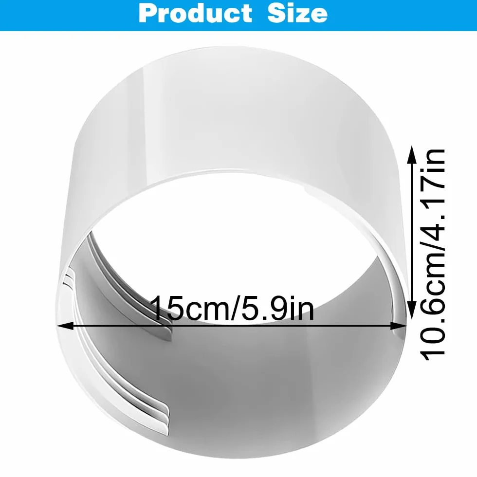 Adaptador de Tubo para Aire Acondicionado 150mm, Conector de Manguera de Aire Acondicionado Acoplador de Manguera de Escape de Aire Acondicionado Portatil