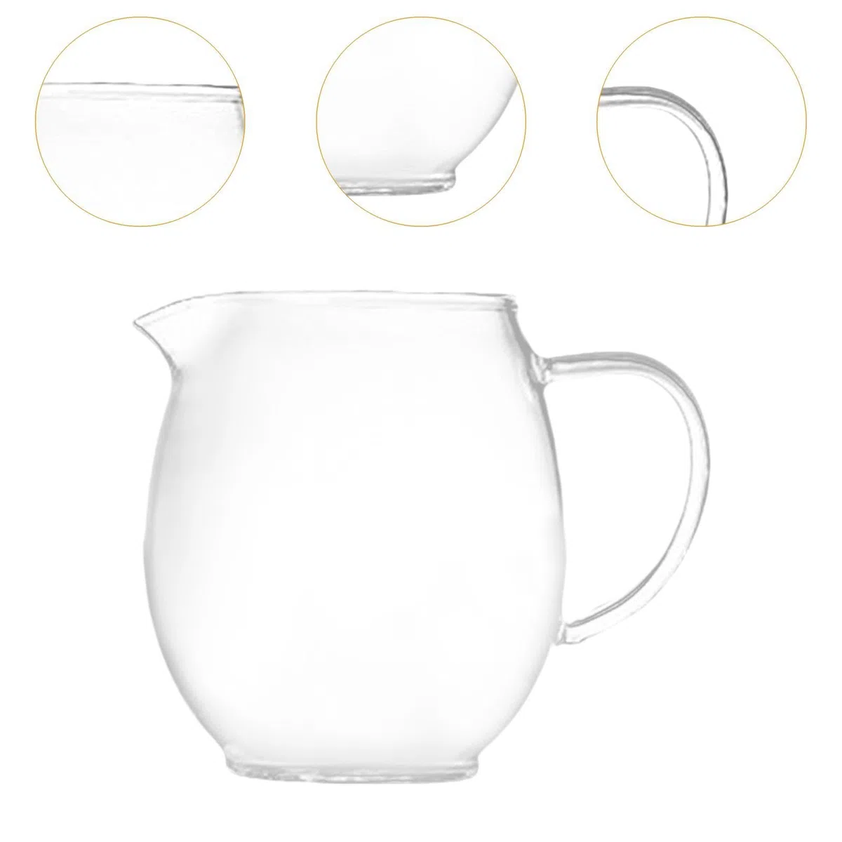 Jarra de Leche de Cristal, Diseño Moderno, 400ml 10cmx6cm, Individual