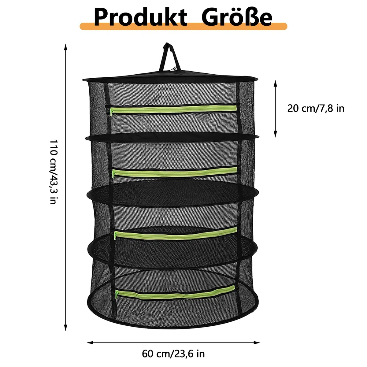 Rejilla para Secado de Hierbas,Secador de Hierbas Colgante de 4 Capas, con Ganchos y Cremalleras, Red de Secado de Malla para Plantas, Hierbas, Especias, Verduras y Carne