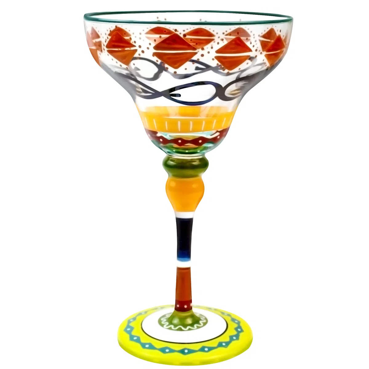 1 vaso de margarita pintado a mano de 270 ml, perfecto para regalo de pareja, fiesta de margarita, regalo de despedida de soltera/boda (amuleto)