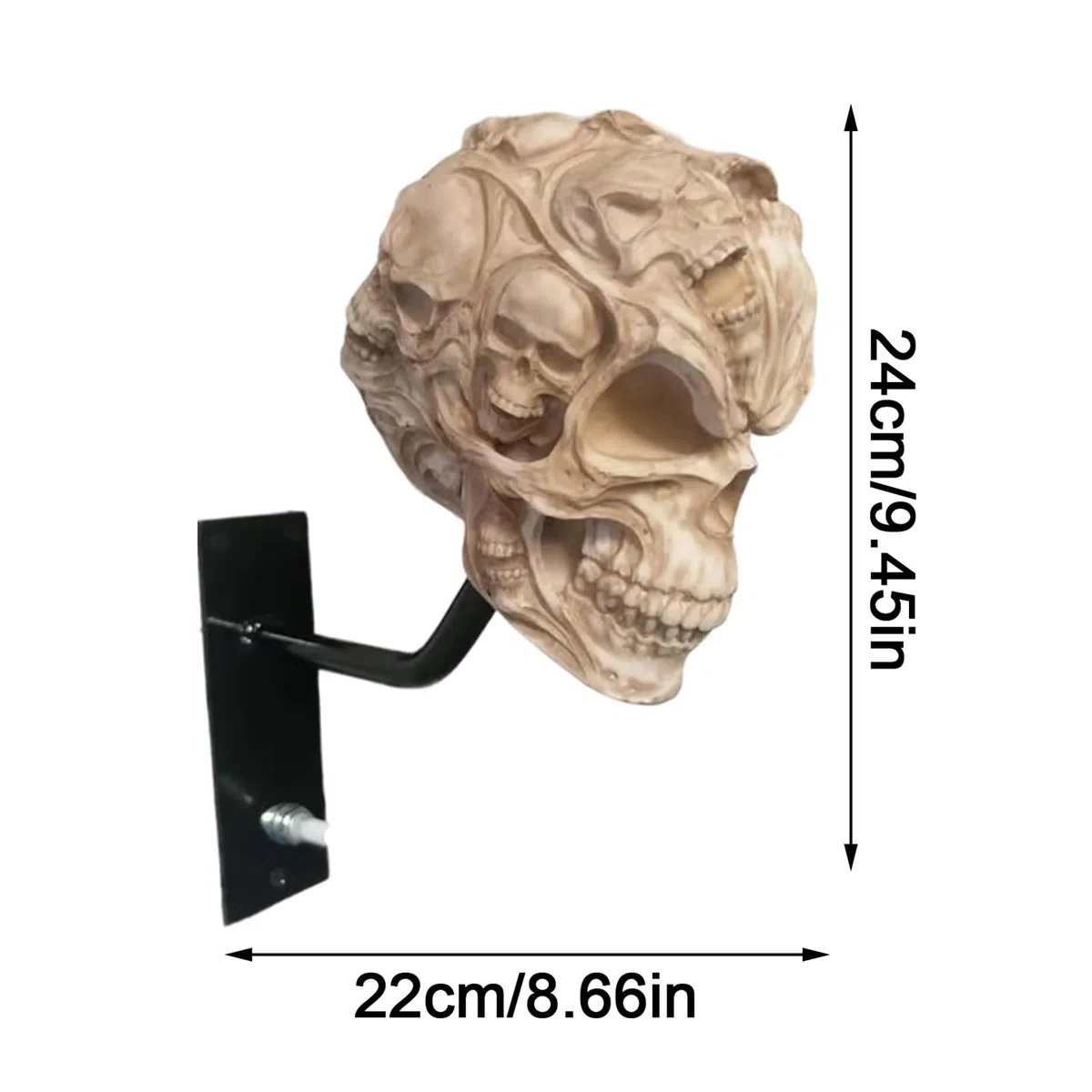 Soporte de calavera para casco de motocicleta, soporte de pared para almacenamiento de casco, estante de resina para abrigos, gorras, pelotas de béisbol y casco de rugby
