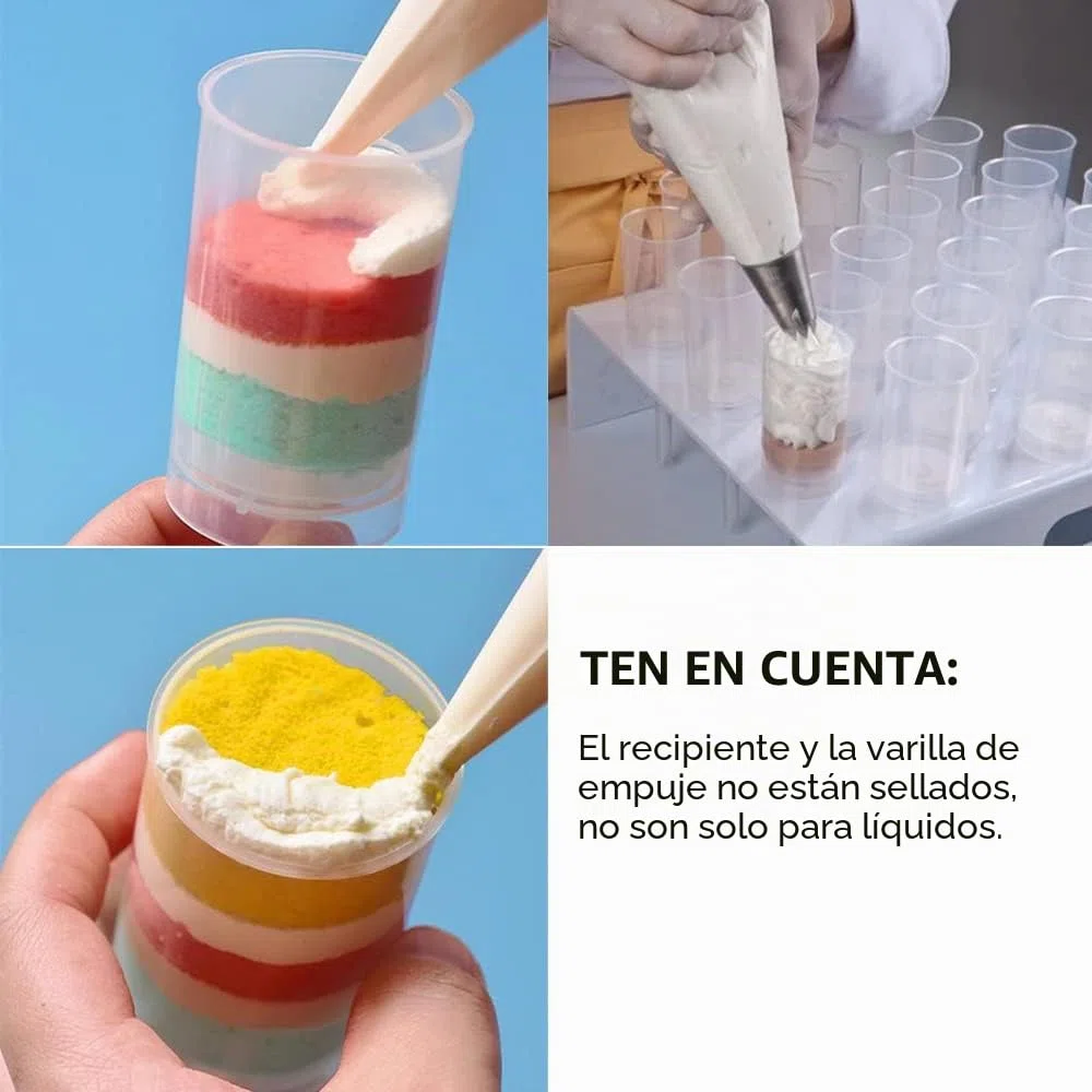 Paquete de 12 contenedores Push Up Pop para tartas con bandeja, soporte para moldes de cake pop, para golosinas caseras, aperitivos de postre
