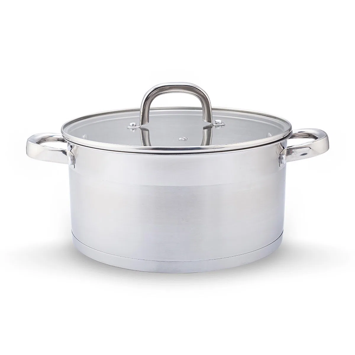 CASTEY - Olla Inox Essentials con Tapa 18 cm 3L, Acero Inoxidable, Compatible con Inducción, Gas y Vitrocerámica, Olla Grande para Guisos y Sopas, Menaje de Cocina
