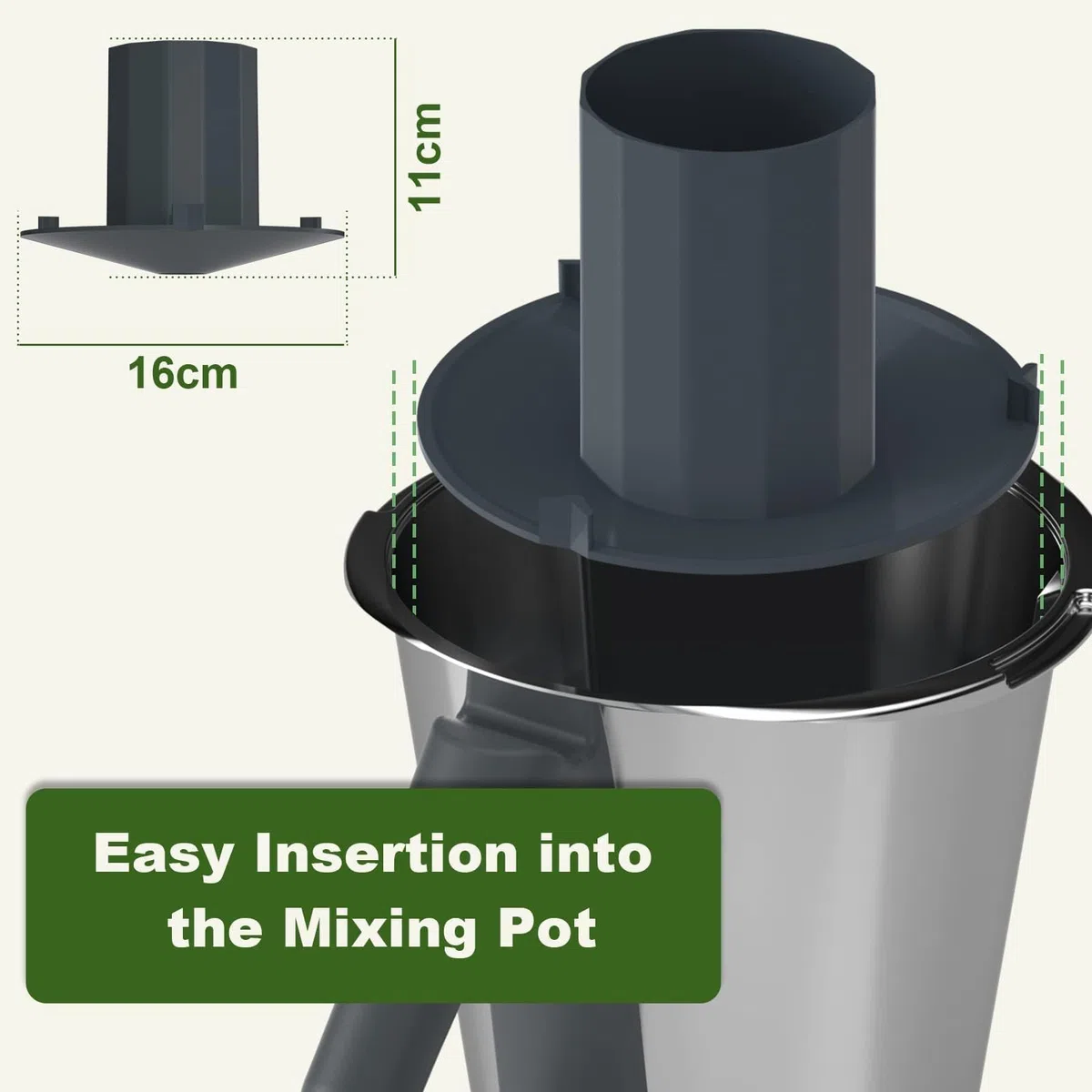Reducción de la Olla de Mezcla para Thermomix,Divisor de Ollas de Mezcla Compatible con Thermomix TM5,TM6, Reducción, Corte y Prevención de Derrames para Herramientas de Accesorios de Cocina(1)