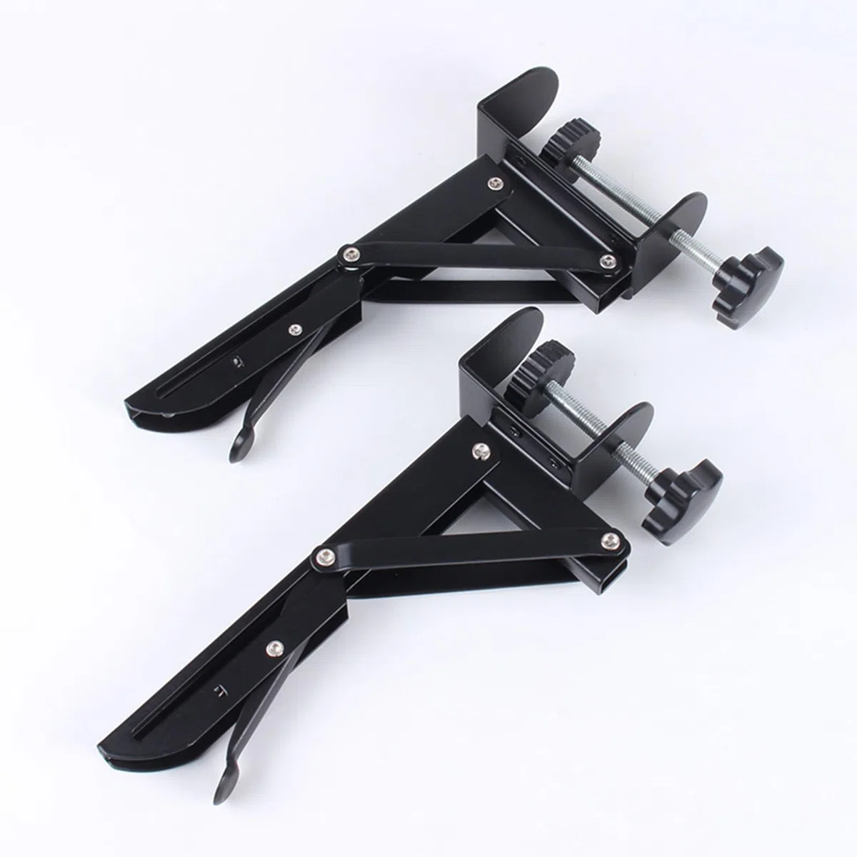 2 Piezas Teclado Plegable Soporte Bandeja Estantería Soporte Plegable para Bandeja de Teclado Soporte Extensible Plegable para Mesas de Ordenador y Escritorios de Oficina (Negro)