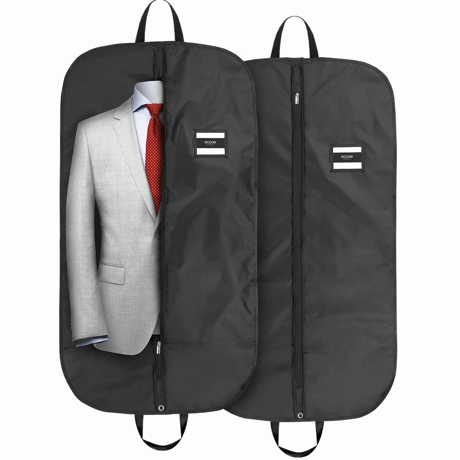ecooe - 2 bolsas de ropa para ropa (110 × 60 cm), color negro