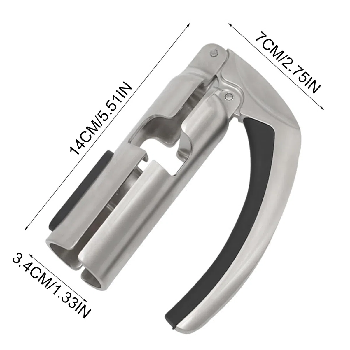 Champagne Opener Tool, Wine Cork Puller, Ergonómico Mango Grip, Easy Twist Extraction Device, Home Kitchen, Bartender Service, and Special Celebration Events 5,51 x 2,76 x 1,34 pulgadas