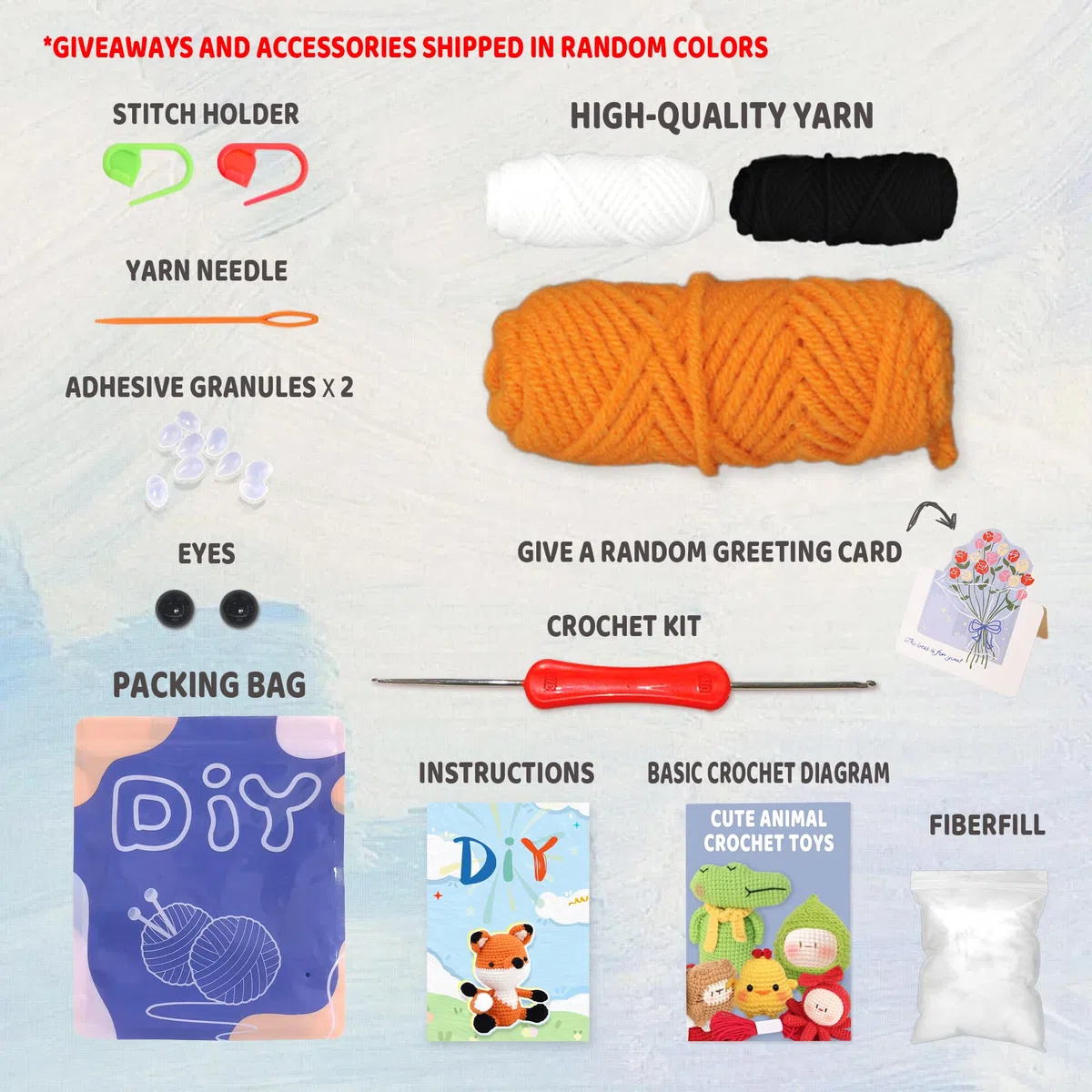 YAMAXIN Kit de ganchillo para principiantes, zorro, animal, fácil de aprender a iniciar, kit de tejer amigurumis y kits de manualidades de hilo para niños y adultos, bricolaje con tutoriales en video