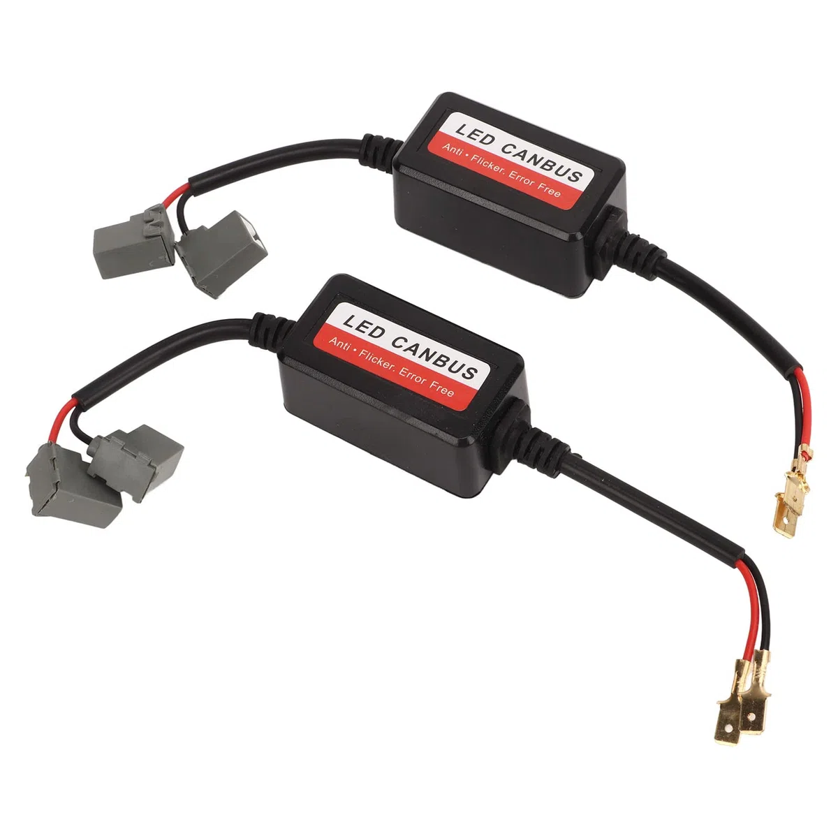 Tbest 2PCS H1 LED decodificador de luz 12V DC anti parpadeo resistencia sin error canbus para faro niebla actualización PVC nylon material calor durable