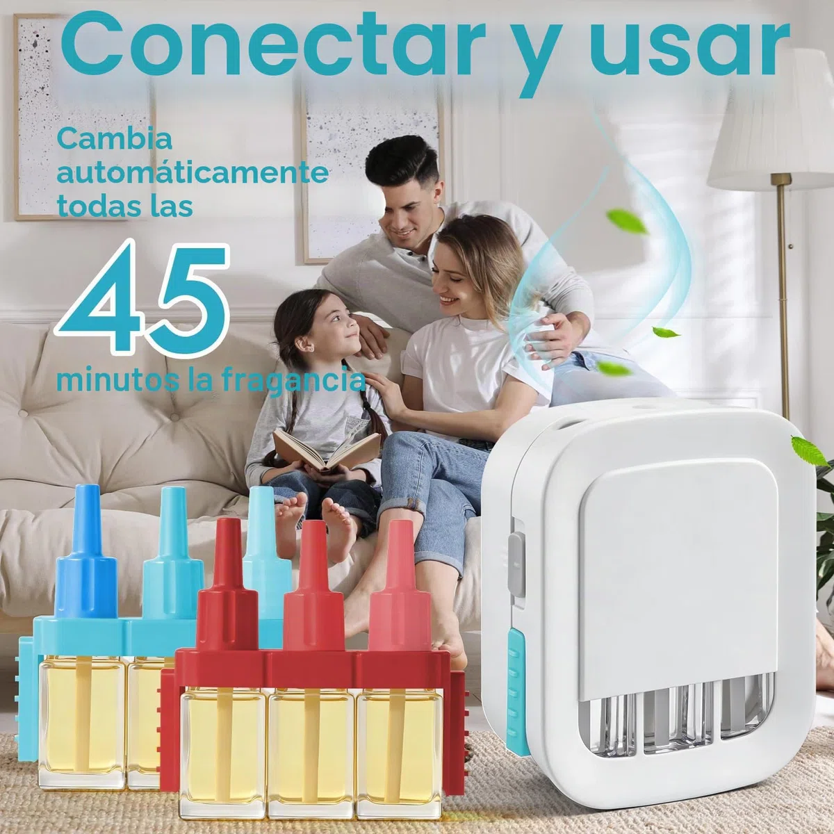 Ambipur 3VOLUTION Recarga Ambientador 160 ml 8 recambios Primavera Lino Algodón Océano Frambuesa Jazmín Frutos Rojos