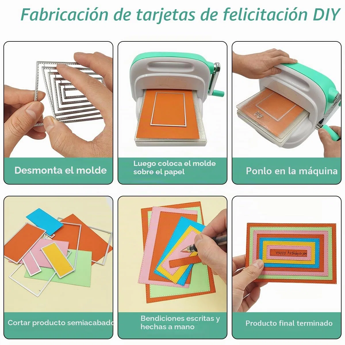 SENHAI 8 troqueles de corte para hacer tarjetas de flores, troqueles de manualidades redondos, formas surtidas, herramientas de estampado polígono para álbumes de recortes