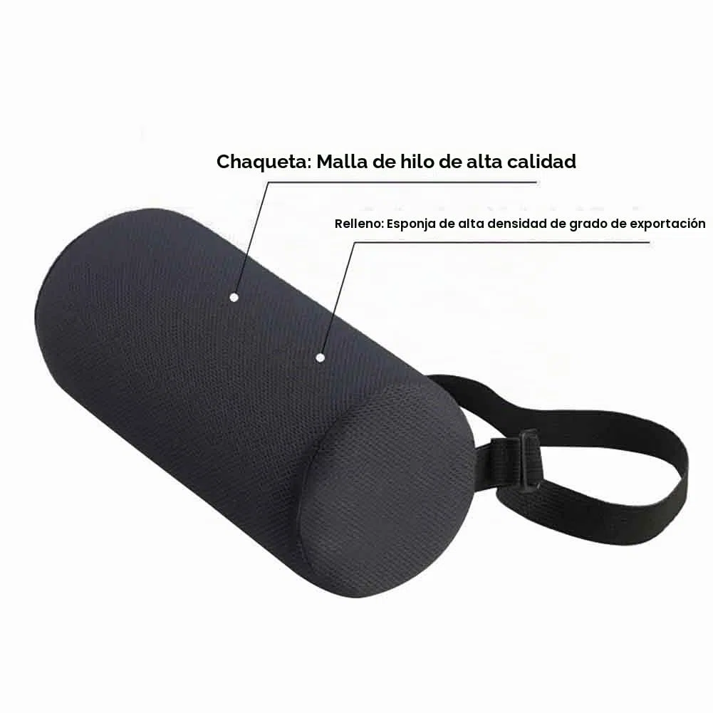 Faderr Almohada Lumbar con Soporte de Espalda Baja, Soporte ergonómico para sillas de Respaldo, cojín de Apoyo Lumbar, sillas de Oficina, Protector de Cintura, Cilindro Lumbar para Coche