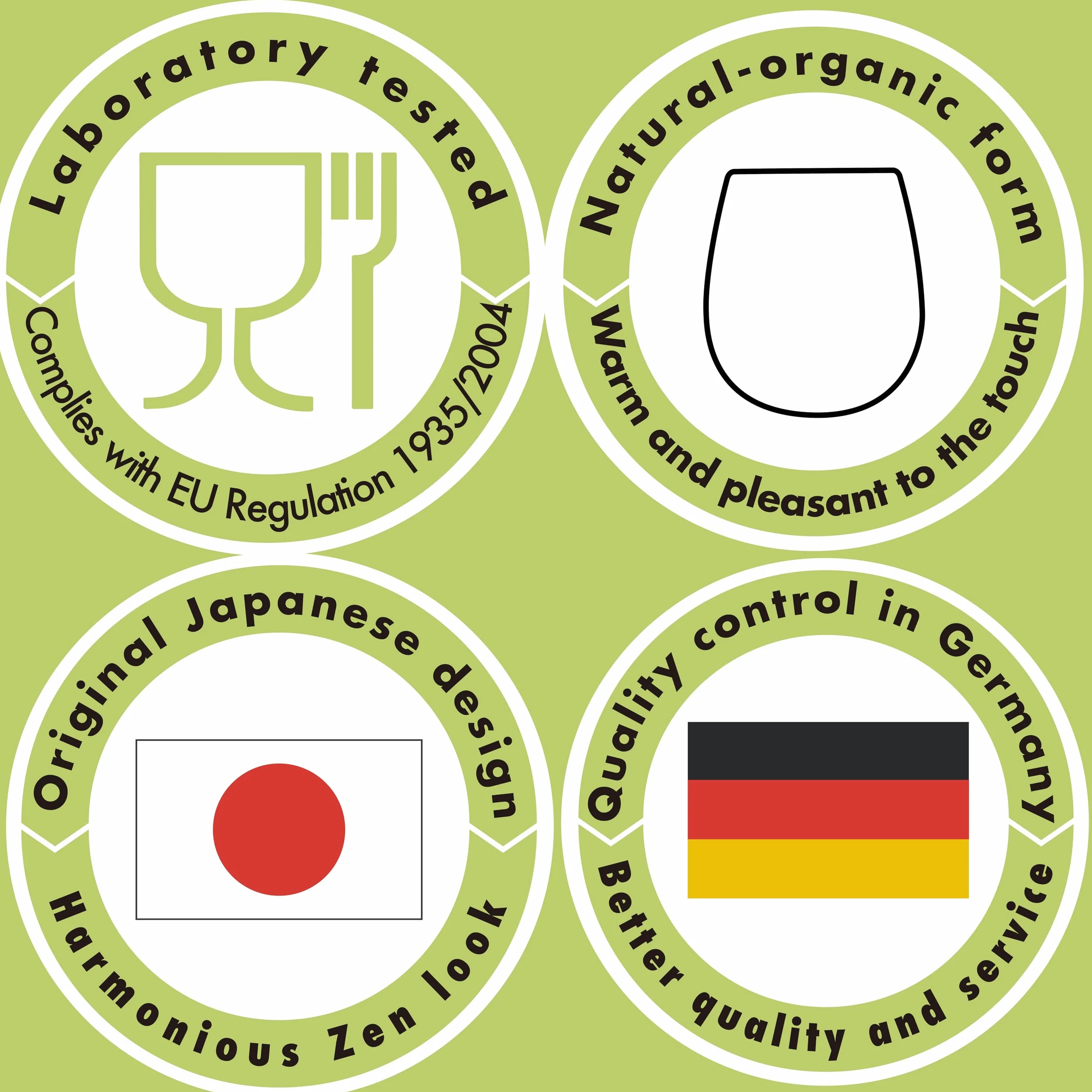 Goodwei Tazas de té japonesas – Tazas de cerámica sin asa, forma redondeada y diseño minimalista – Perfectas para té, matcha, café o espresso - Juego de 4, 200 ml (Camellia White)