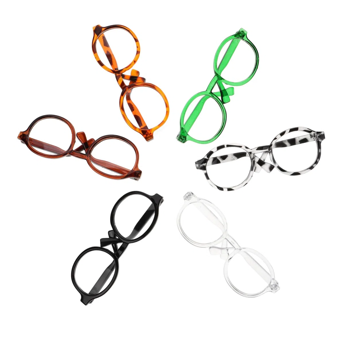 VICASKY 6 Piezas Gafas de muñeca anteojos en Miniatura anteojos de muñeca en Miniatura Gafas para muñecas Gafas de Juguete Accesorios para Vestir muñecas muñeca Gafas Adornos el plastico
