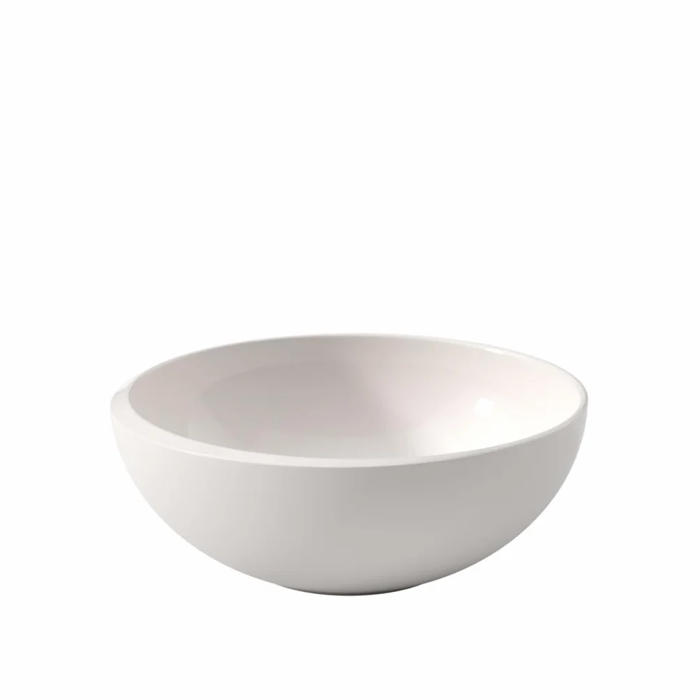 Villeroy & Boch - Bol NewMoon, Moderno cuenco para cereales, sopas, ensaladas o postres de porcelana premium, apto para lavavajillas, blanco, 750 ml