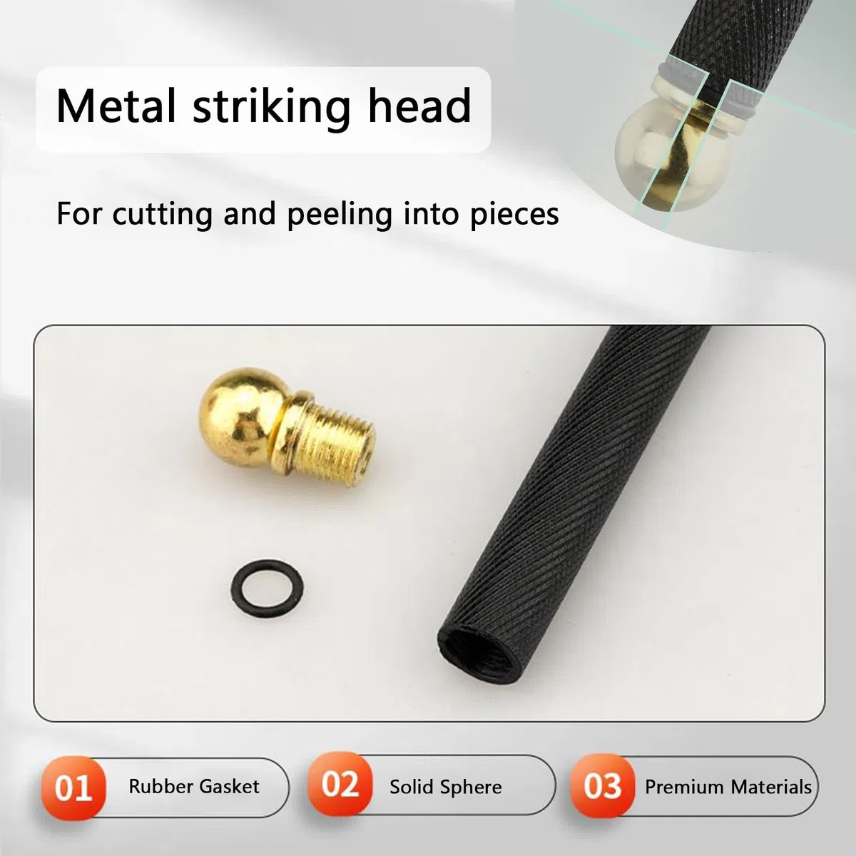 Cortador de Vidrio de 2-20 mm, Juego de Cortadores de Vidrio con 3 Cabezales de Corte de Carburo, Mango Antideslizante, Herramienta para Vidrio Grueso, Espejos, Azulejos, Mosaicos