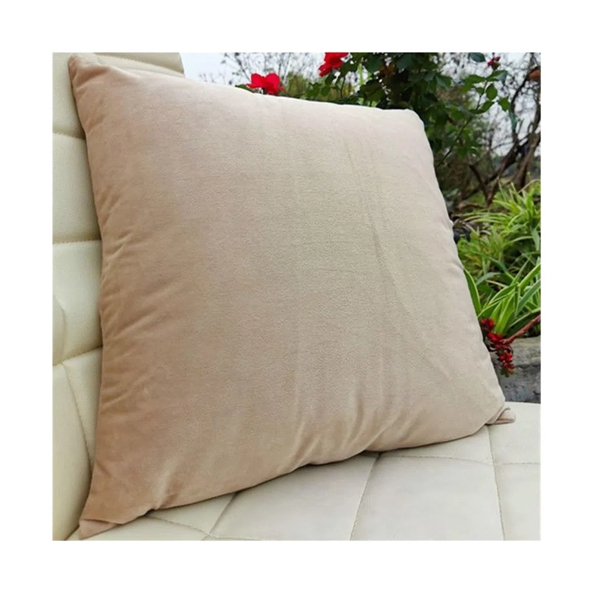 Funda de Cojín 60x80 Juego de 2 Fundas de Almohada 70x90 con Cremallera Funda Cojín Rectangular 30x50 Cushion Covers 50x70 Fundas Almohadas pack 2 Algodon Poliéster para Cama Sofá(Khaki 2,60x80 cm 24x