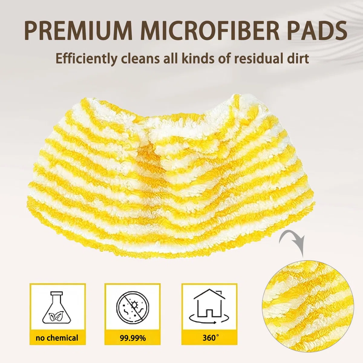 10 Piezas Paño Recambio para Kärcher Fundas para Boquilla Manual Kit, para Kärcher EasyFix SC 1, SC 2, SC 3, SC 4, SC 5 Microfibra Funda de Repuesto, para Recogida de Suciedad