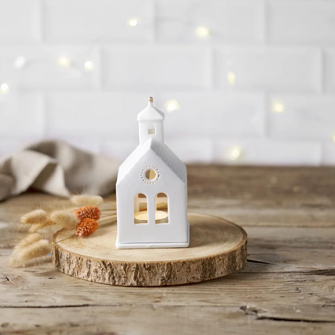 Räder Light House - Portavelas (cerámica, 14 x 8 x 7 cm), diseño de Capilla