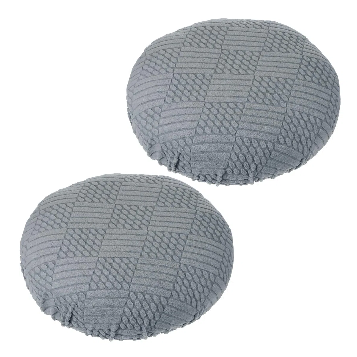 PATIKIL Fundas Redondas para Taburetes, 2 Pcs Fundas Elásticas para Taburetes Lavables Funda De Cojín para Taburetes Cubierta Elástica para Asiento De Silla 11-14 Pulgadas, Gris Oscuro
