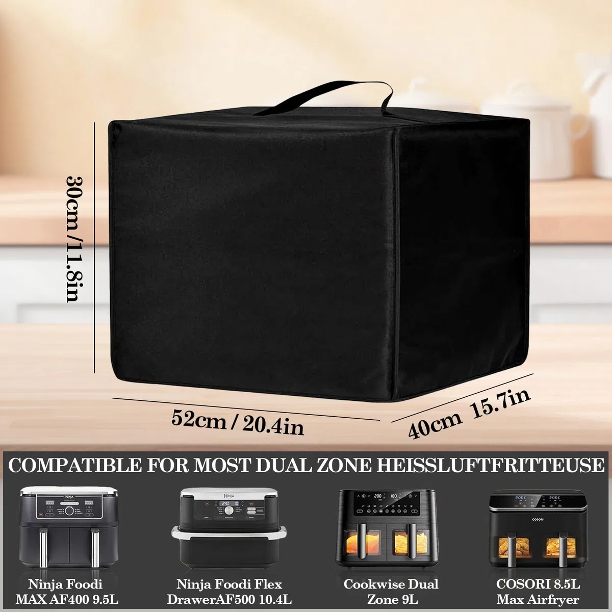 Funda Protectora a Prueba de Polvo para Microondas, Resistente al Calor, Cubierta para Horno Microondas Tostador Funda de Tela de Nailon para Pequeños Electrodo, 53x40x31cm
