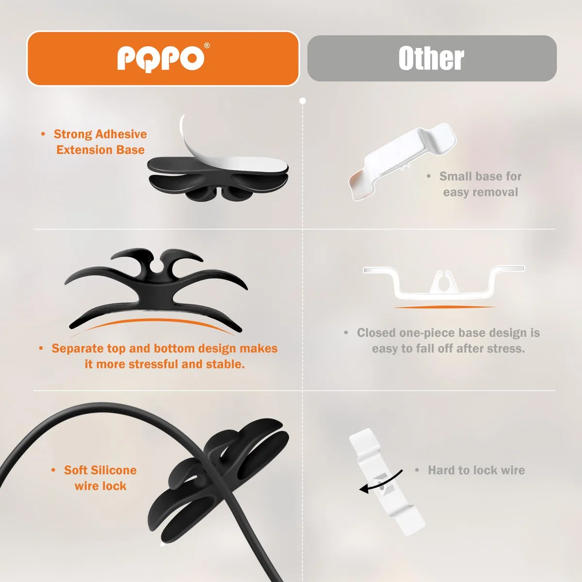 Paquete de 4 Organizadores de Cables para Electrodomésticos de Cocina, Organizadores de Cables para Electrodomésticos de Cocina, Batidoras, Cafeteras (Negro)
