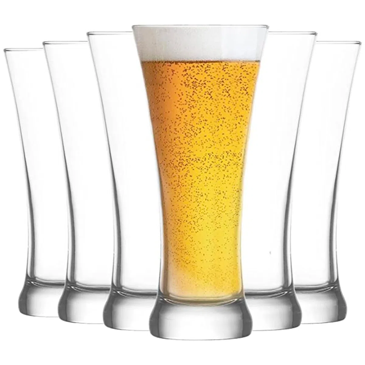 Acan Tradineur - Caja de 6 Vasos Modelo Sorgun - 38 cl - Fabricado en Vidrio Resistente - Apto para lavavajillas - 6 Uds Totales