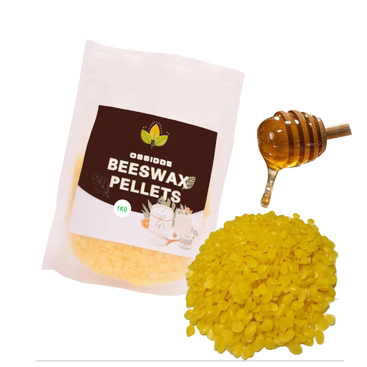 Cera de Abeja, Cera de Abeja para Hacer Velas, Pellets de Cera de Abeja Orgánica para Hacer Pintalabios Caseros(200G/1KG) (Amarilla 1000G/2.2LB)