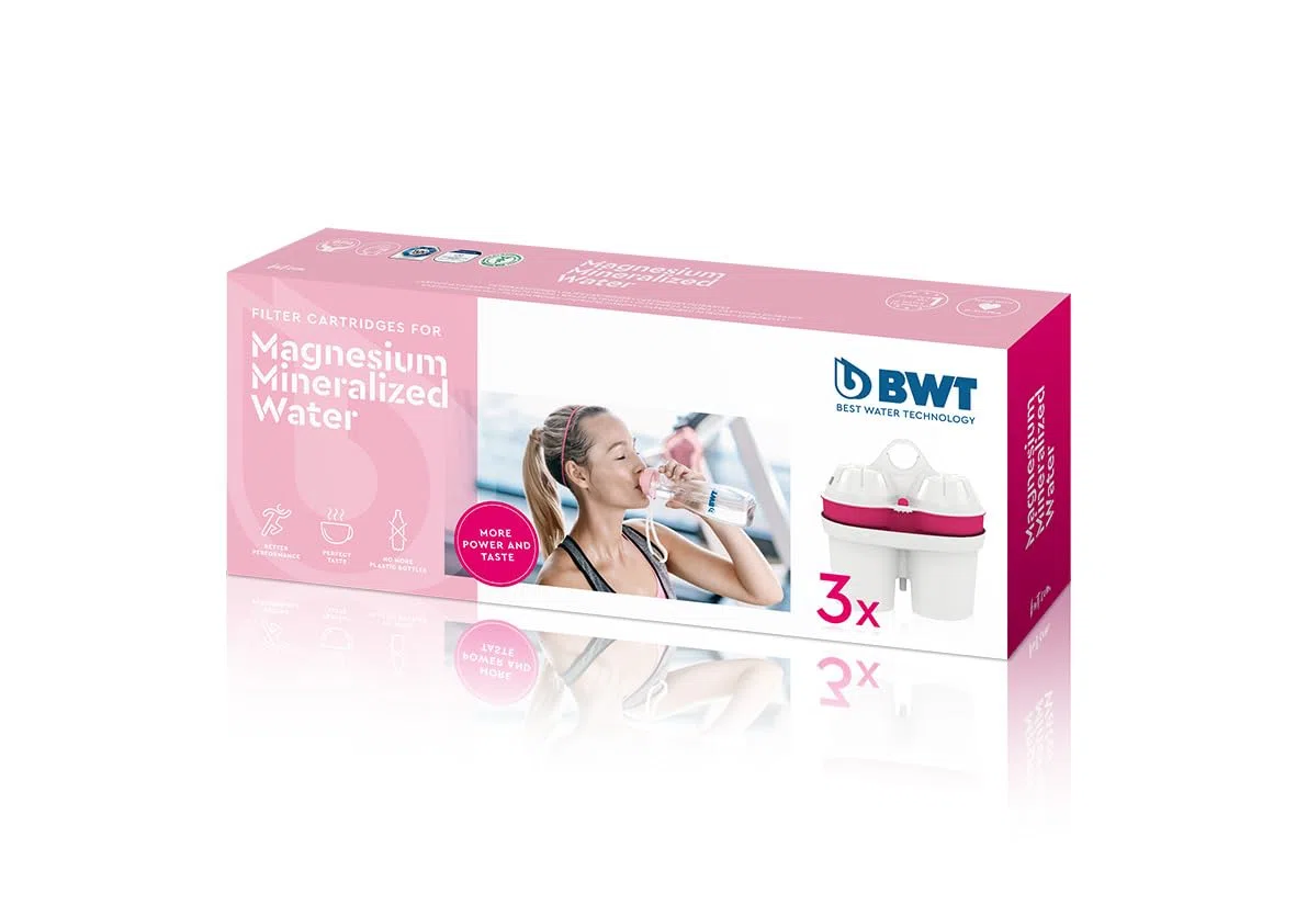 BWT filtro agua con MAGNESIO – Pack 3 | Compatible con jarra filtradora de agua | Filtro jarra BWT | Purificador doméstico | Reduce cal, cloro y metales | Hasta dureza de 14,9 °dH