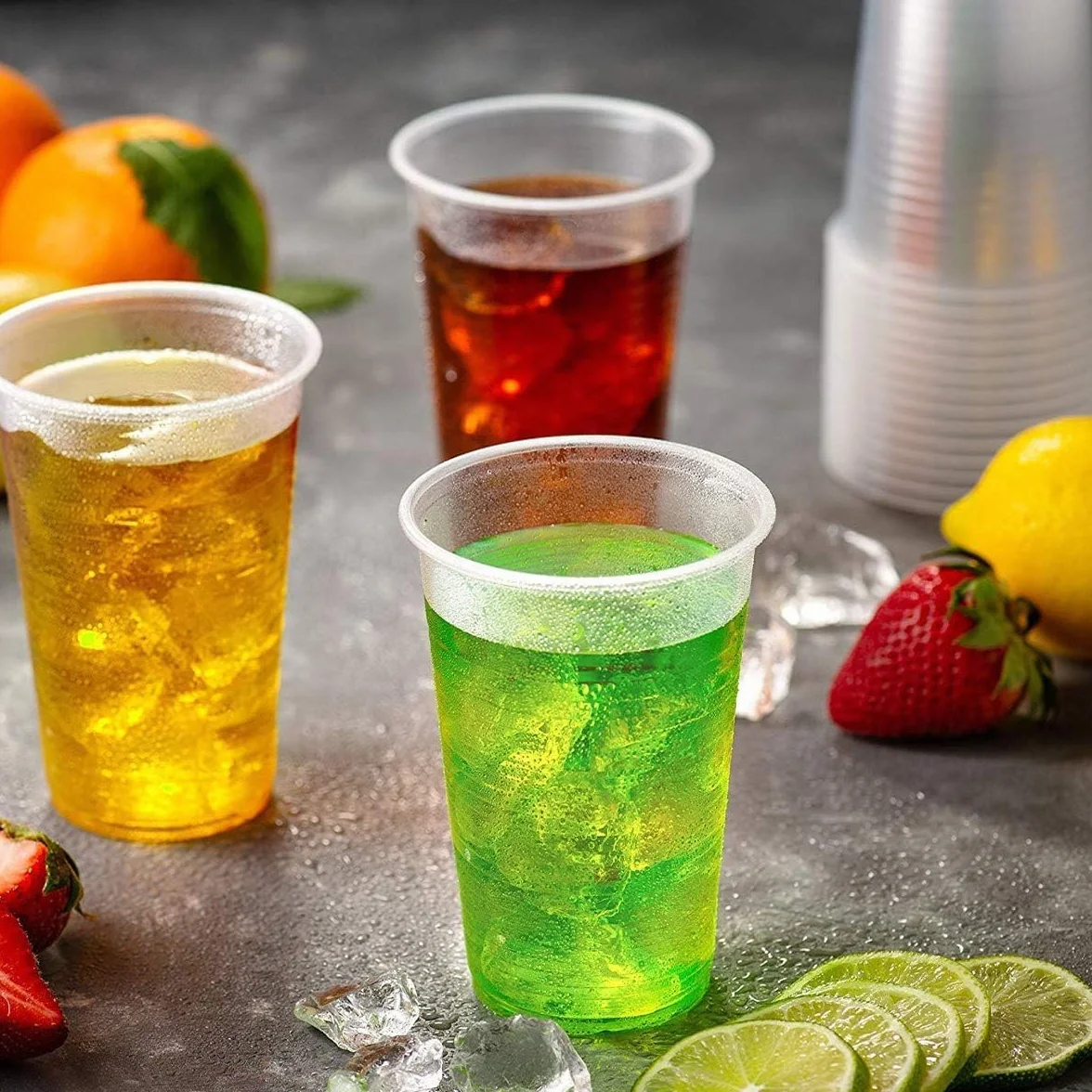 Genérico 500 Vasos de Plástico - Envio 24 h - 200 ml - 500 uds Desechables de Polipropileno - Ideal para Fiestas, Cumpleaños, Festivales, Oficinas o Navidad (500) - 200 ml