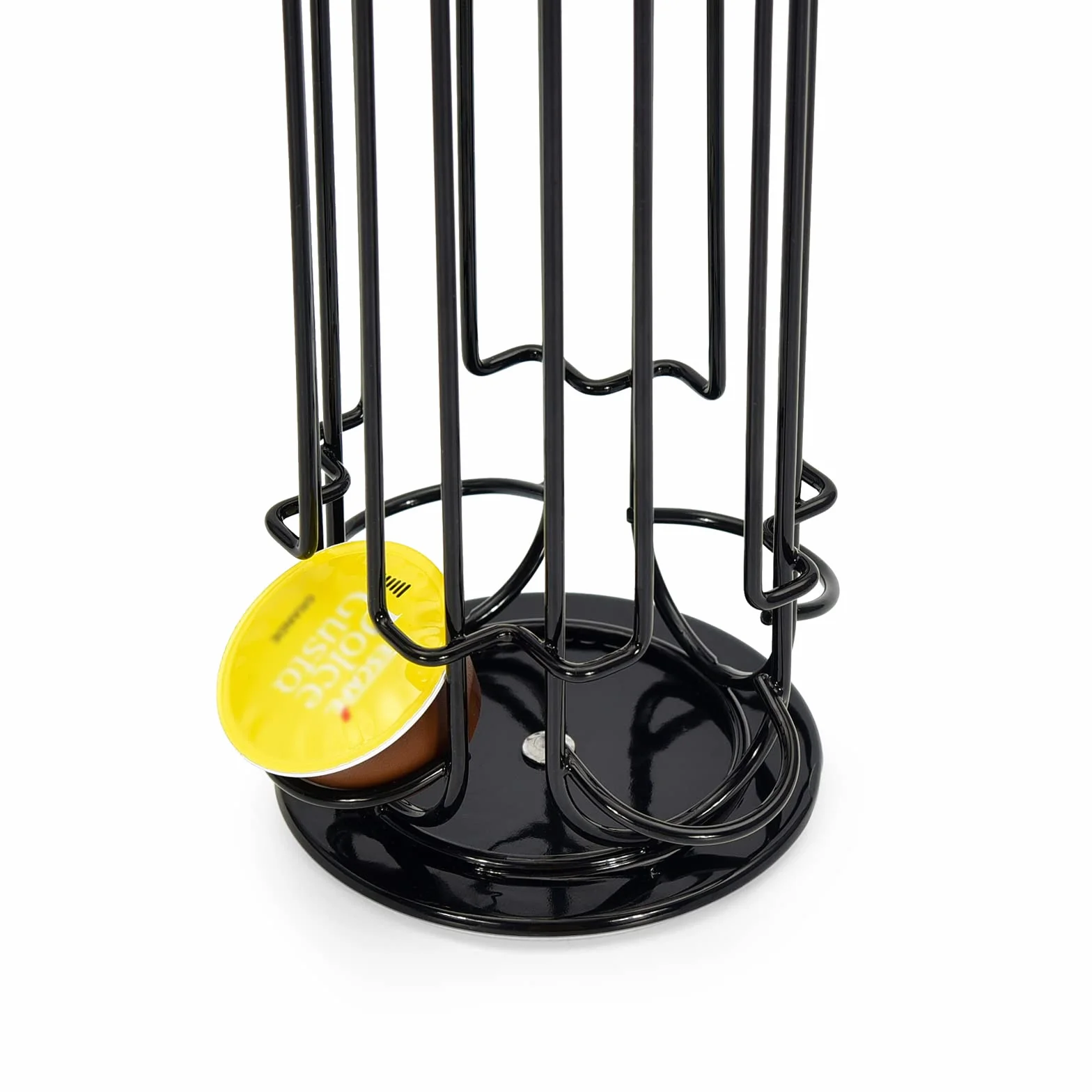 Soportes para Cápsulas de Café 24 Dolce Gusto,Dispensador Capsulas Dolce Gusto Almacenamiento de Cápsulas de Café, estante giratorio de torre de cápsulas de café, Base antideslizante,Negro