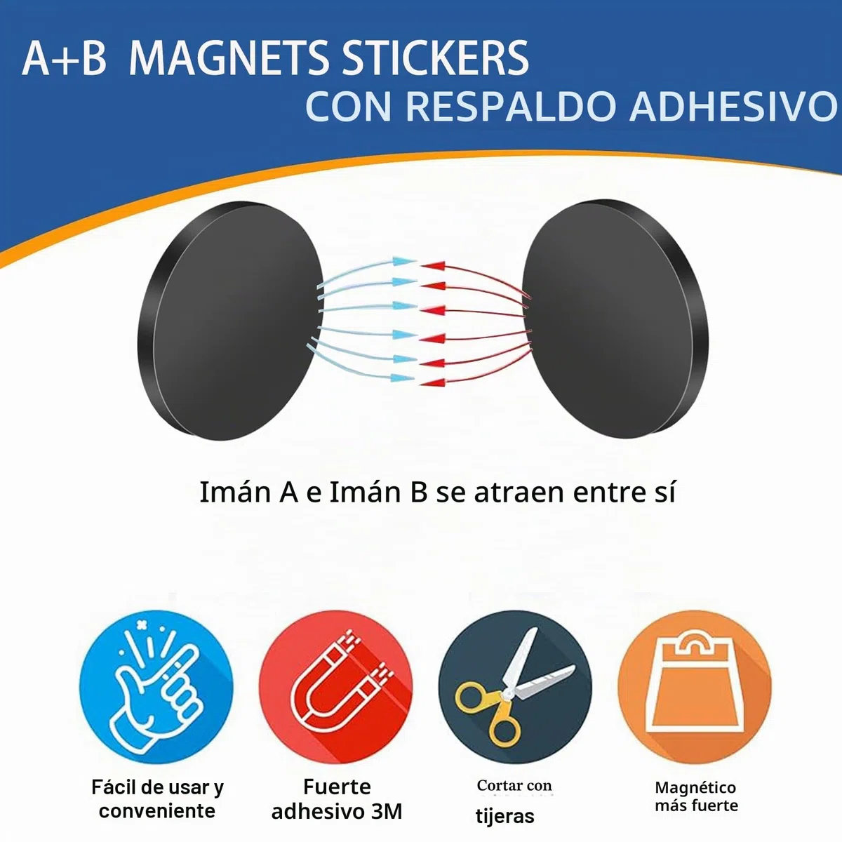 Imanes Pegatinas Redondos con Soporte Adhesivo Imanes Pegatinas de Puntos con Fácil Despegar y Pegar en Pegatinas Magnéticas para Nevera - Imanes Pegatinas Cinta, Pegatinas y Tira (Pack de 100)