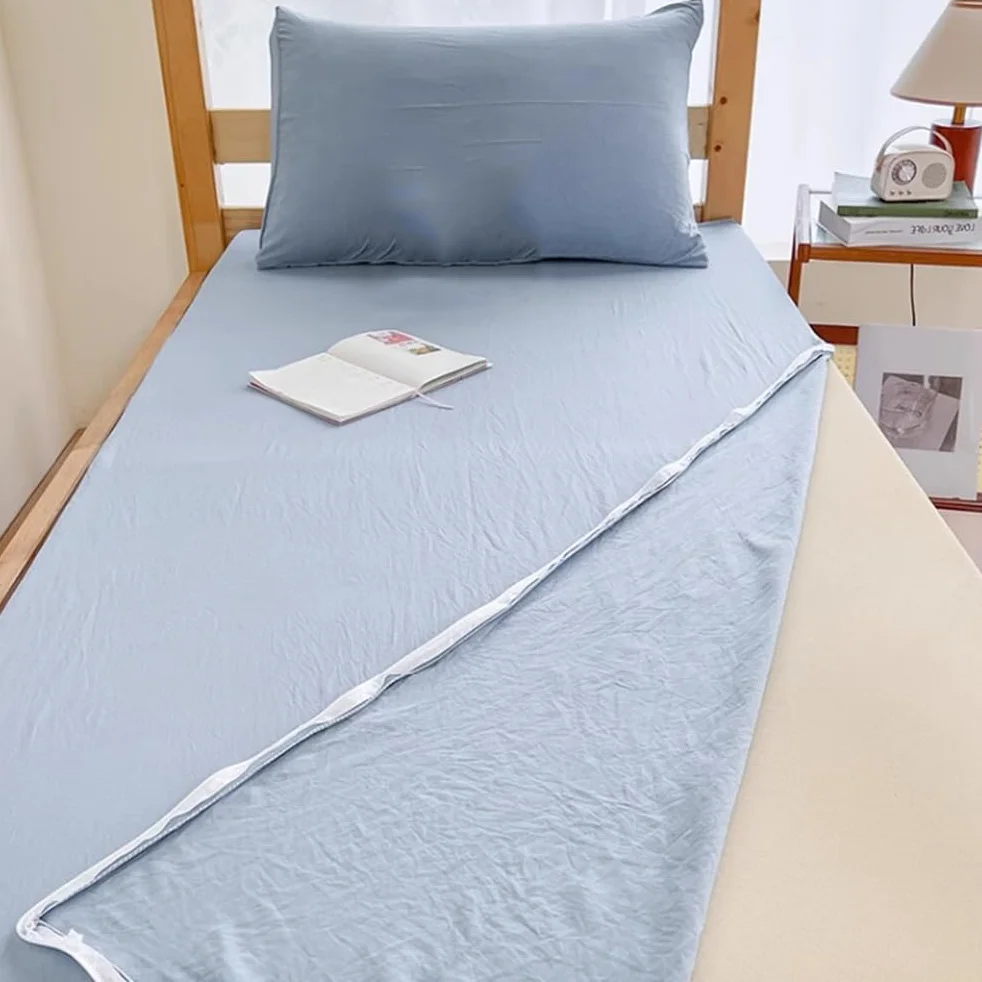 Cómodo Funda de Colchón del Futón Extraíble Funda de Colchón Plegable Funda para Colchón de Suelo Lavable Housse de Matelas Futon Funda de Futón con Cremallera Doble,C,150x200cm/59x79in