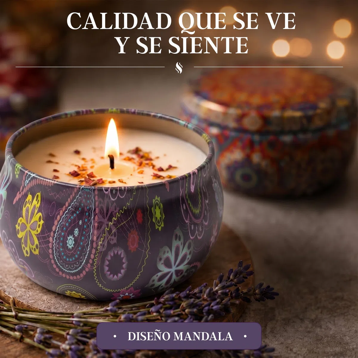 Set de Velas Aromáticas para Regalo 6 Aromas | Coconut, Peppermint, Sándalo y Más | Lavanda Natural, Ritual QR y Caja Decorativa