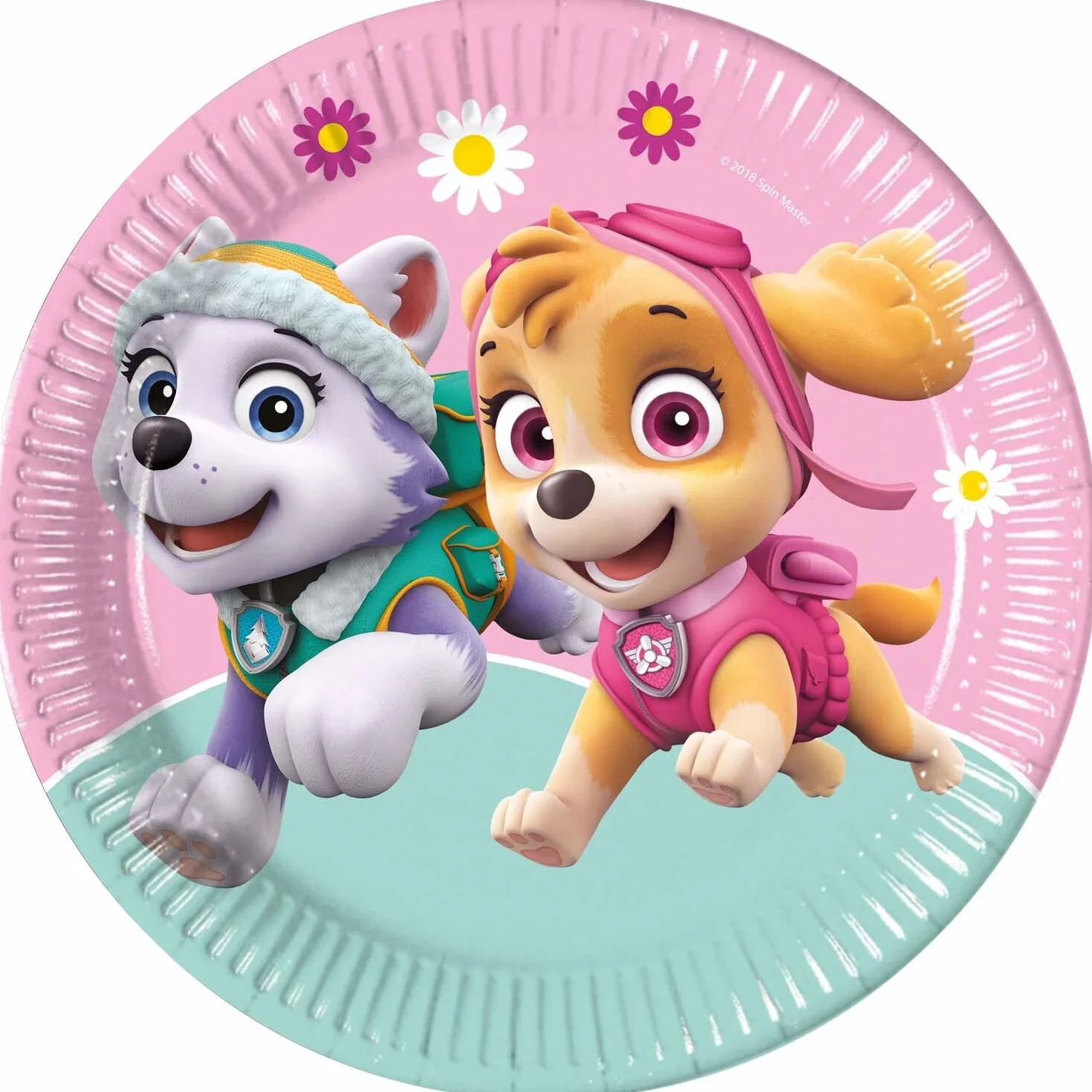 Procos DY10273867 - Paw Patrol Skye & Everest Party Set Pequeño, Platos, Vasos y servilletas, decoración de Mesa, decoración de cumpleaños