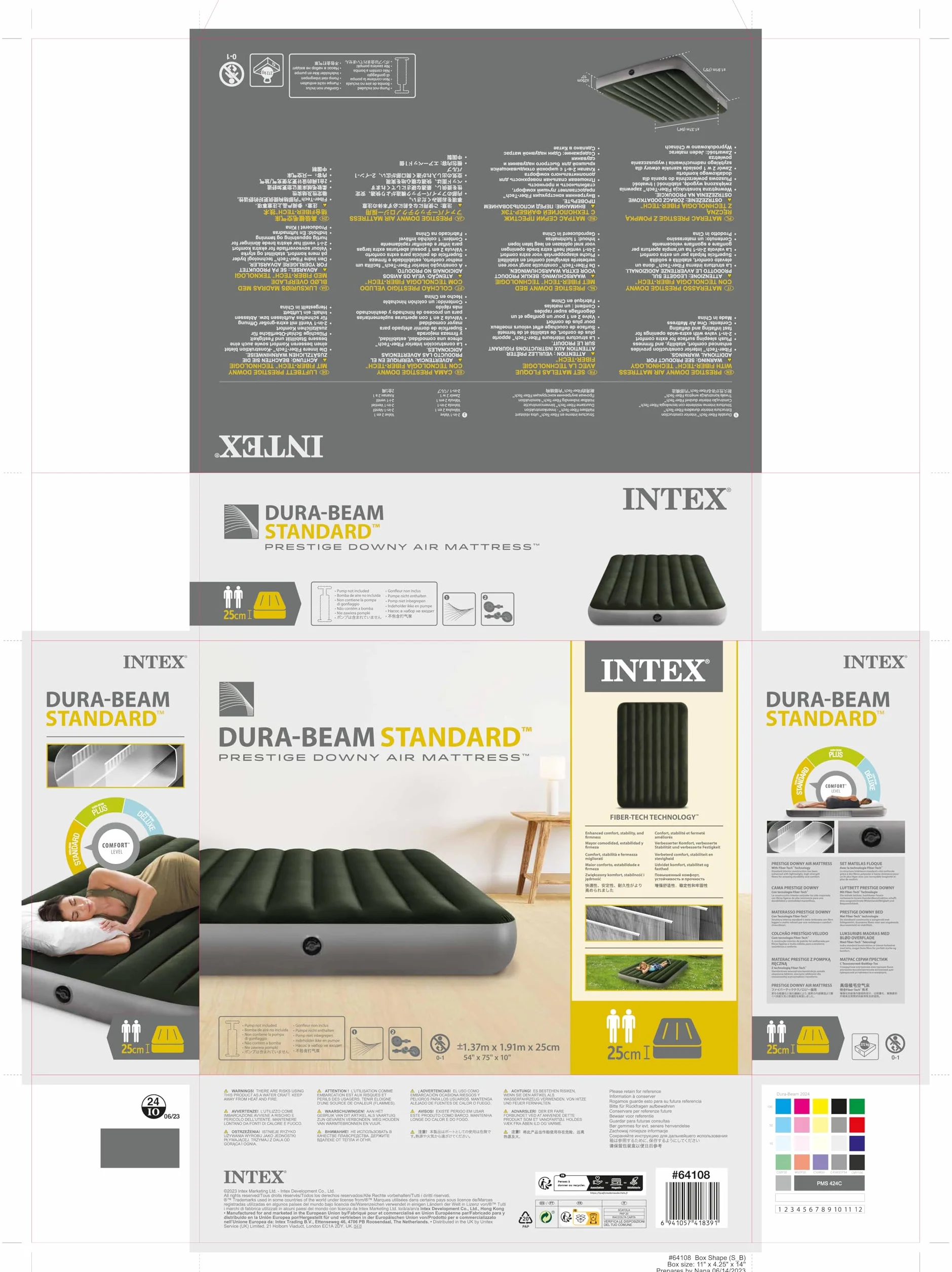 Intex - Full Dura-Beam Prestige Downy airbed (64108)