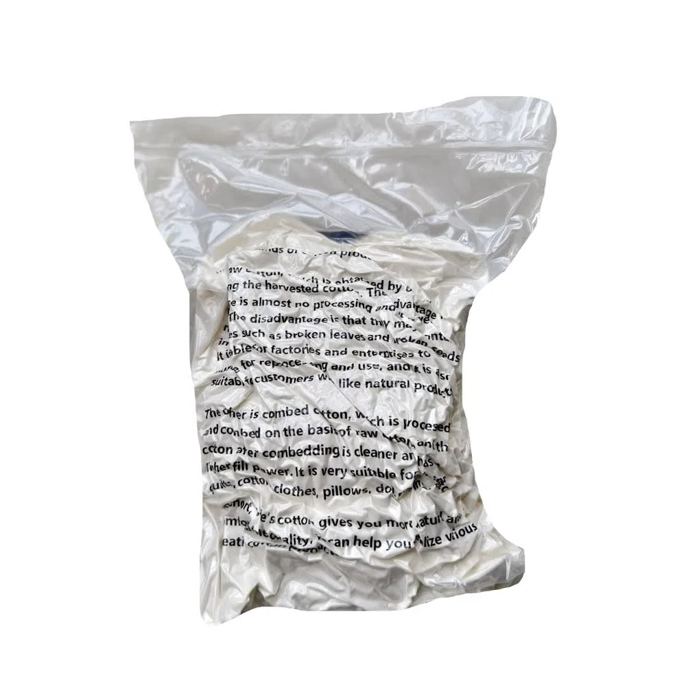 Relleno amistoso orgánico crudo de Eco del color natural del bateo de la fibra del algodón para las muñecas del edredón de la almohada (1 libra)