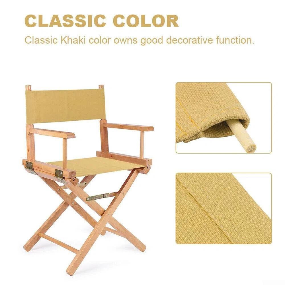 HpLive Lienzo de repuesto para silla, lavable, kit de funda de asiento de silla de director, funda de lona de repuesto, fácil de instalar y quitar