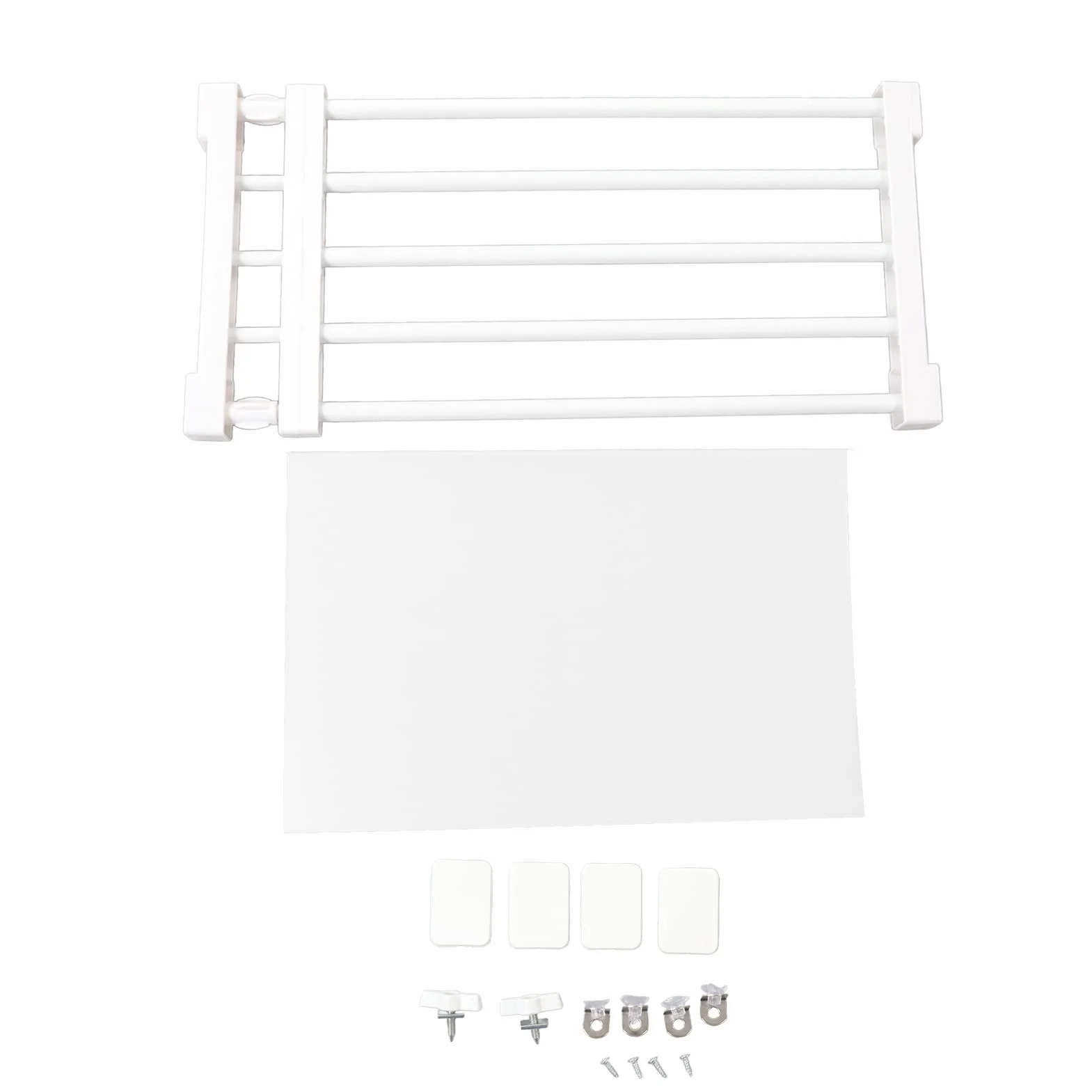 Estante de Tensión para Armario, Divisor de Gabinete Expandible, Longitud Ajustable 50-80 cm, Soporte de Carga 0-20 kg