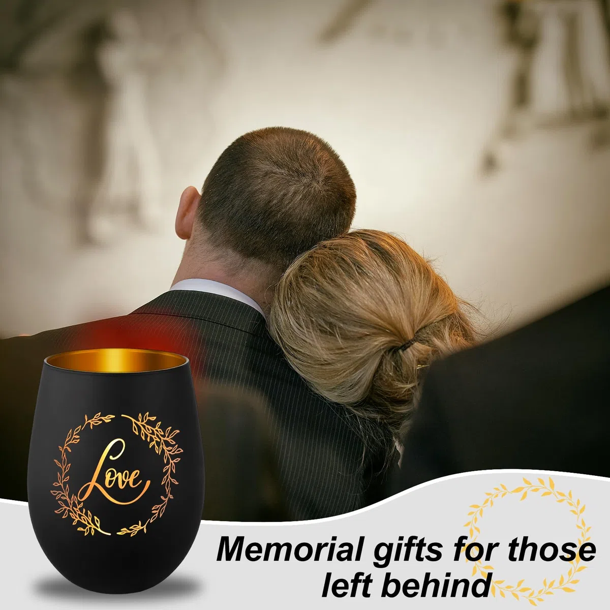 Regalo de luto, luz de luto, portavelas con grabado – En conmemoración de nuestros seres queridos, vela de luto, regalos para luto para funerales, regalos para tumbas