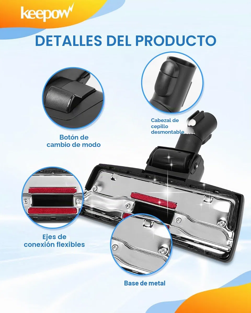 KEEPOW Cepillo Universal para Suelos Duros 35mm, para Aspiradoras Miele S1 / S2 / S4 / S5 / S6 / S8 - Boquilla de Piso