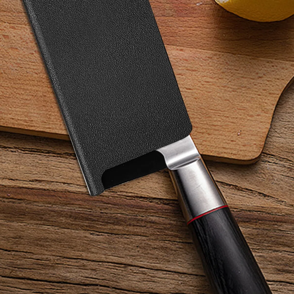 Funda Protectora para Cuchillos ABS con Fieltro Interior, 8 Piezas, Universal, 6 Tamaños, Negro