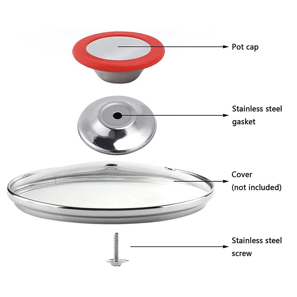 Perilla de Reemplazo de Tapas, 4Pcs Asa para Tapas de Ollas de Cocina, Tapa de la Olla Cubierta de la Manija, Manija de la Perilla de la Tapa, para Pomo, Utensilios de Cocina (4 Colores)