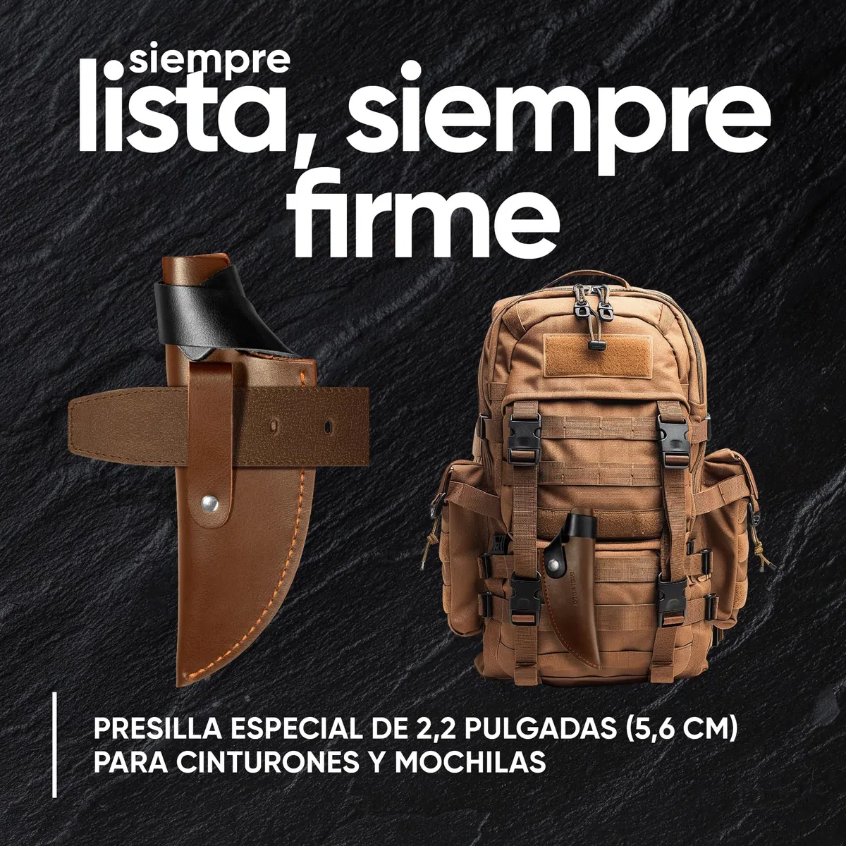 Matsato Funda de Cuero Premium para Cuchillo de Chef de Acero Japonés Original, Soporte para Cuchillo de Cocina, Marrón.